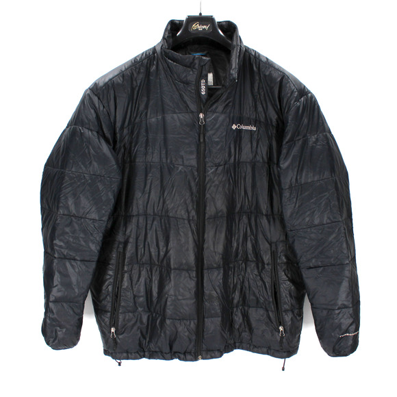 Columbia Omni Heat Turbodown 650TD Black Insulated Zip-Up Puffer Jacket XXL 2XL